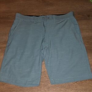 burnside Men's Flat-Front Shorts in Slate Teal